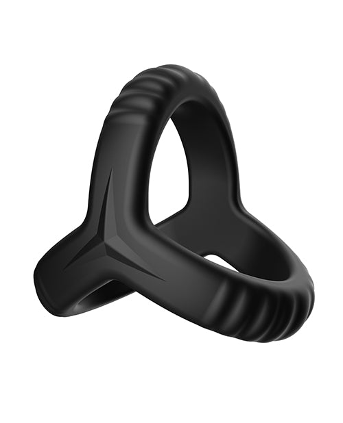 Forto Forto Tri Cock & Ball Ring - Black - Image 2