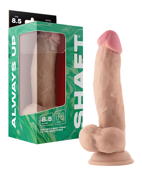 Shaft Shaft Model N Flexskin Liquid Silicone 8.5" Side Curve Dong w/Balls - Pine - Image 2