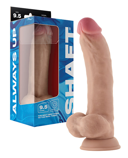 Shaft Shaft Model C Flexskin Liquid Silicone 9.5" Curved Dong w/Balls - Pine - Image 2