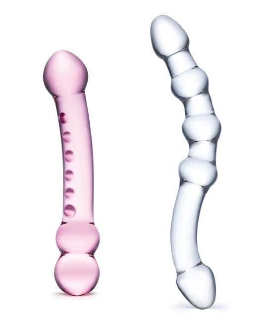 Glas Glas 2 pc Double Pleasure Glass Dildo Set - Image 2