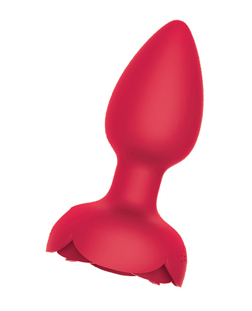 Hott Products Rosebud Tushy Light Up Butt Plug - Red - Image 2
