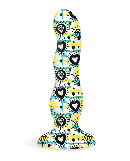 Collage Collage Diamonds & Hearts Curvy Silicone Dildo - Image 2