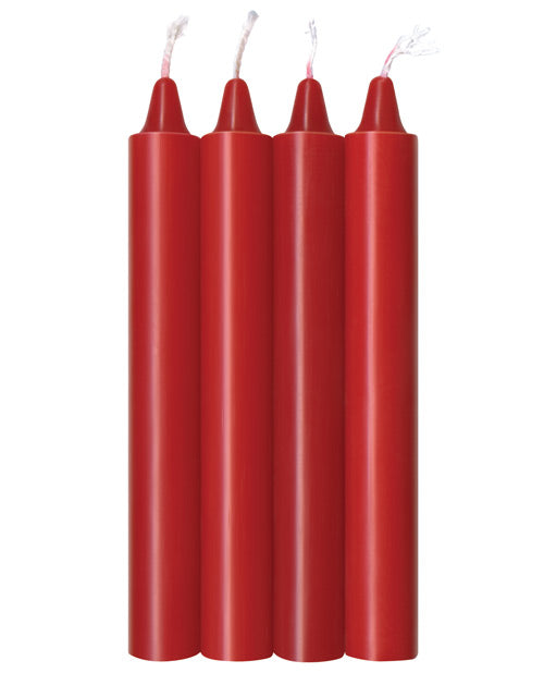 The 9s The 9's Make Me Melt Sensual Warm Drip Candles - Red Hot Pack of 4 - Image 2