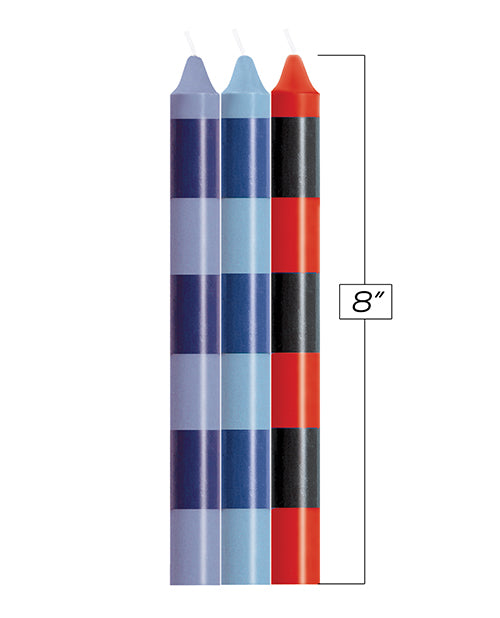 The 9s The 9's Make Me Melt Sensual Warm Drip Candles - Passionettes Stripes Pack of 3 - Image 2