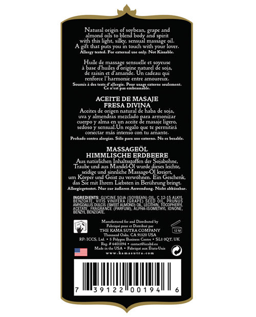 Kama Sutra Kama Sutra Naturals Massage Oil - Strawberry - Image 2