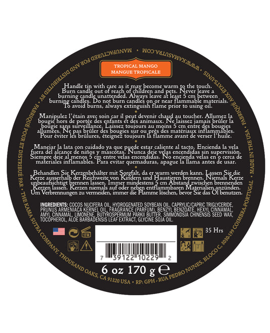 Kama Sutra Kama Sutra Ignite Massage Soy Candle - Tropical Mango - Image 2