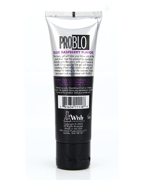 Pro Blo Pro Blo Oral Pleasure Gel - 1.5 oz Blue Raspberry - Image 2
