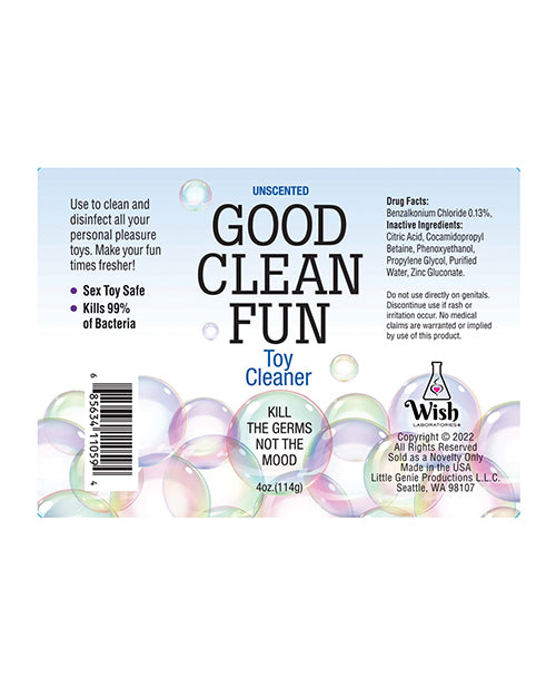 Little Genie Good Clean Fun Toy Cleaner - 4 oz Unscented - Image 2