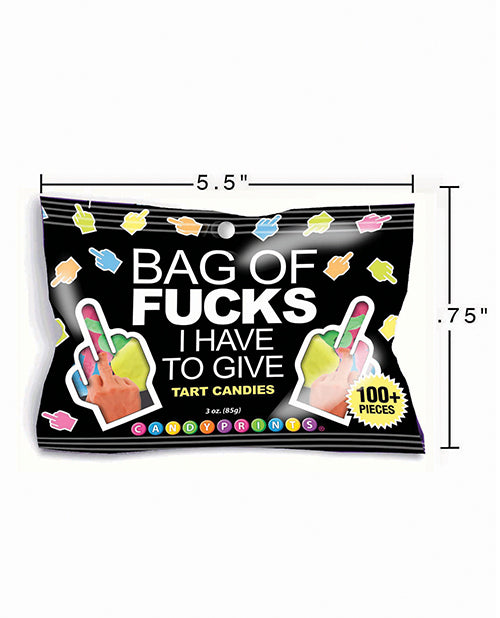 Candy Prints Fucks I Have To Give Tart Candies - 100 pc Bag - Image 2