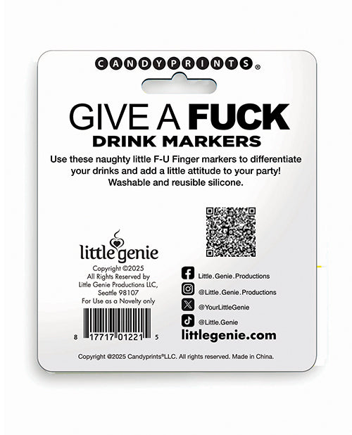 Little Genie Give A Fuck Drink Markers 6 pc Set - Multi-Color - Image 2