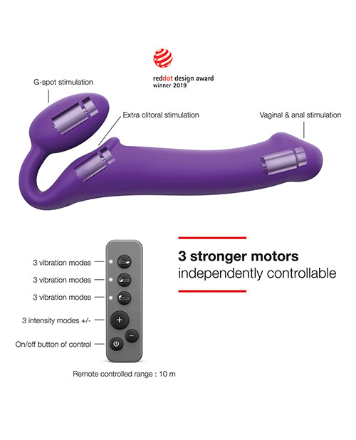 Strap-On-Me Strap On Me Vibrating Bendable Strapless Strap On Xlarge - Purple - Image 2