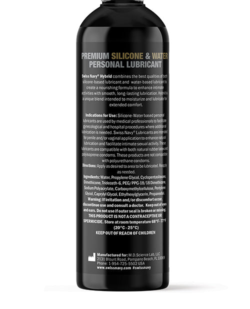 Swiss Navy Swiss Navy Premium Hybrid Lubricant - 8 oz Bottle - Image 2