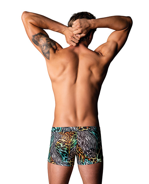 Male Power Go Wild Uplift Mini Short - Animal Multi XL - Image 2
