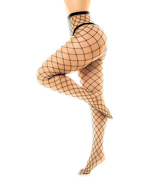 Mapale Fenced Net Pantyhose Black O/S - Image 2