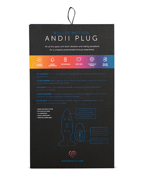 Nu Sensuelle Nu Sensuelle Andii Vertical Roller Motion Butt Plug - Ultra Violet - Image 2