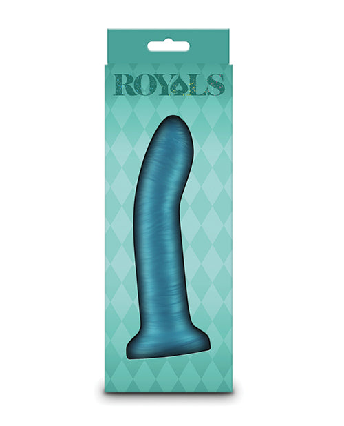 Royals Royals 6" Charlie Curved Dildo - Metallic Teal - Image 2