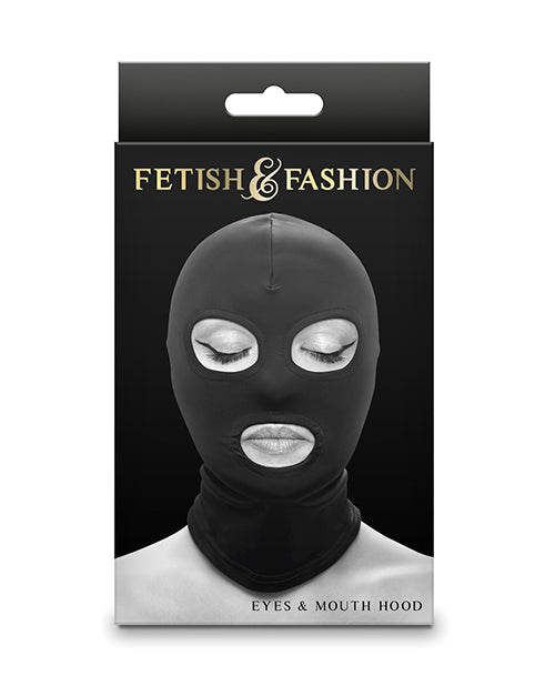 Fetish & Fashion Fetish & Fashion Eyes & Mouth Hood - Black - Image 2