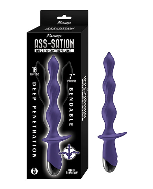 Nasstoys Ass-Station Deep Dive Contoured Wand - Purple - Image 2