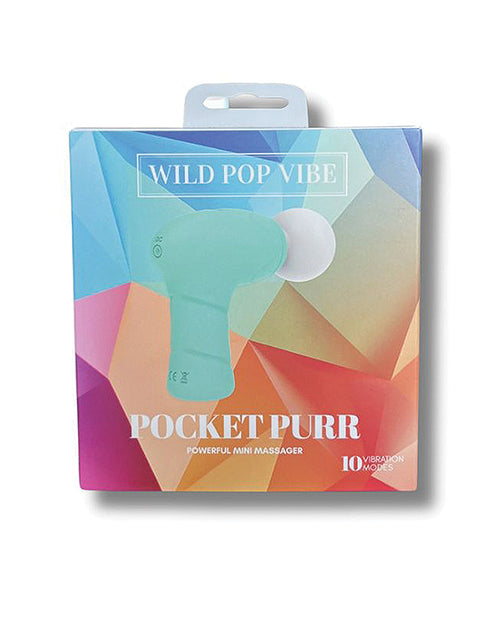 Wild Pop Vibe Wild Pop Vibe Pocket Purr Mini Massager - Aqua - Image 2