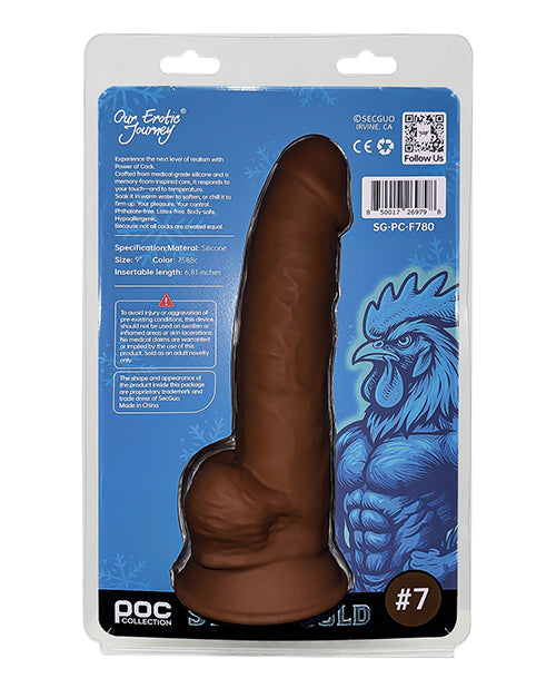 Power of Cock Power of Cock 9" Dildo - Brown - Image 2