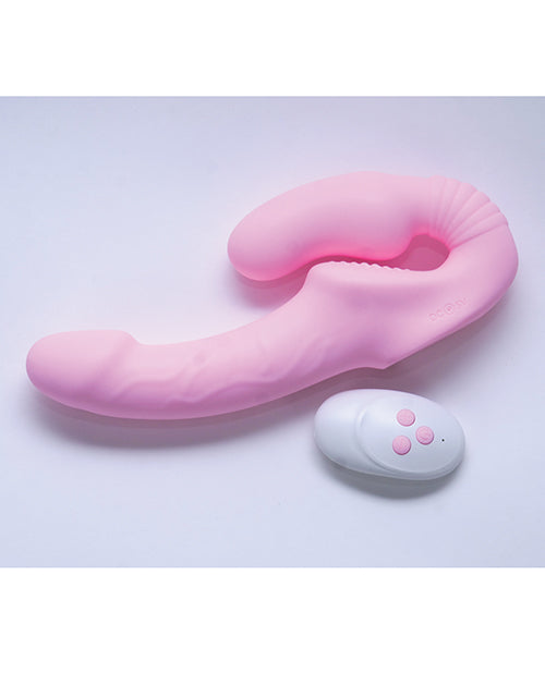 Sublime Togetherness Silicone Strapless Strap On w/Remote Control - Pink - Image 2