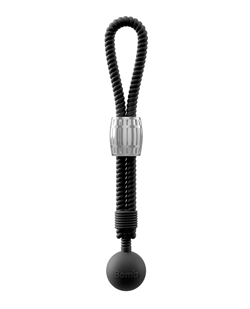 Rebel Rebel Heavy Rope Cock Lasso w/Ball - Black - Image 2