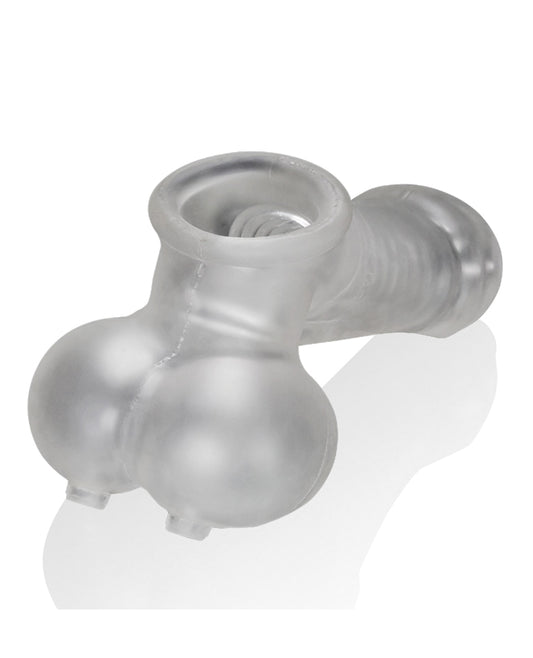 Oxballs Oxballs Sackjack Wearable Jack Off Sheath - Clear Frost - Image 2