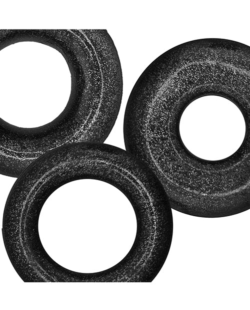 Oxballs Oxballs Cockpack Multi Design 3 Pack Cockrings - Black Mica - Image 2