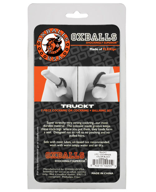 Oxballs Oxballs TruckT Cock & Ball Ring - Black Pack of 2 - Image 2
