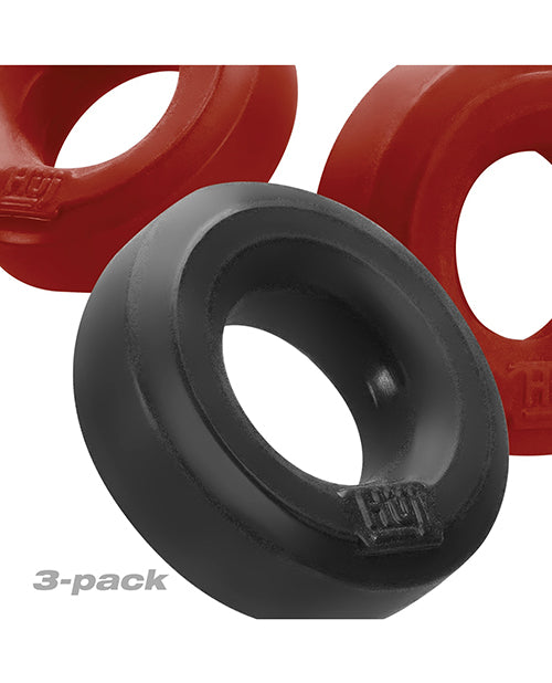 Hunky Junk Hunky Junk C-Ring Multi Pack - Cherry/Tar Ice Pack of 3 - Image 2