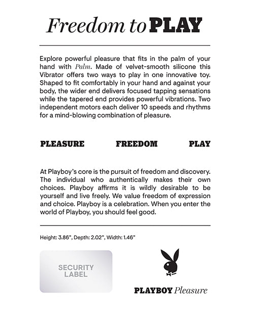 Playboy Playboy Pleasure Palm Vibrator - Solo - Image 2