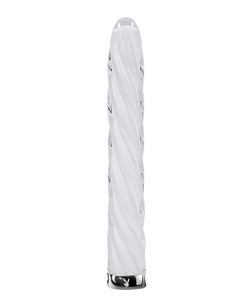 Playboy Playboy Pleasure In the Twist Glass Vibrator - White - Image 2