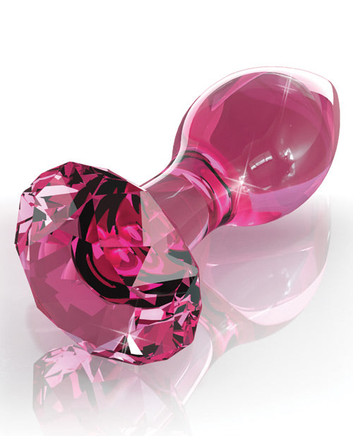 Icicles Icicles No. 79 Hand Blown Glass Diamond Butt Plug - Pink - Image 2