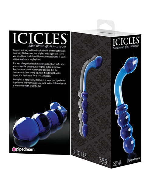 Icicles Icicles No. 31 Hand Blown Glass - Blue G Spot - Image 2