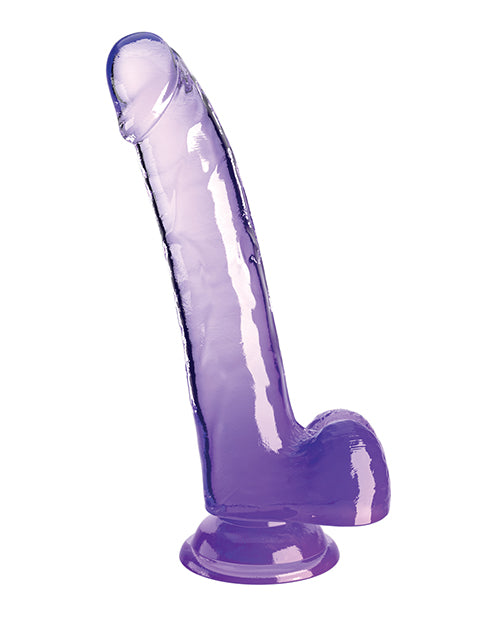 King Cock King Cock Clear 9" Cock w/Balls - Purple - Image 2