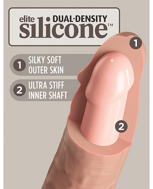King Cock Elite King Cock Elite 8" Dual Density Silicone Cock - Light - Image 2