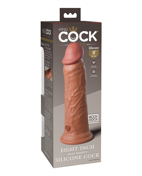King Cock Elite King Cock Elite 8" Dual Density Silicone Cock - Tan - Image 2