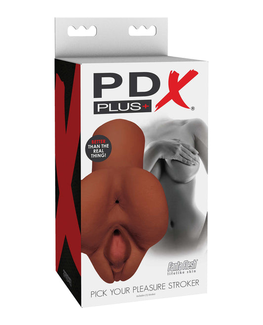 PDX Plus PDX Plus Pick Your Pleasure Stroker - Brown - Image 2