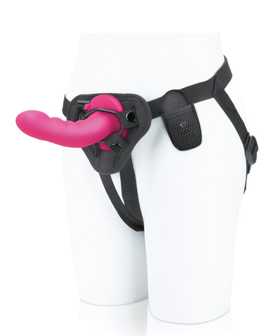 Pegasus Pegasus 6" Rechargeable Ripple Peg w/Adjustable Harness & Remote - Pink - Image 2