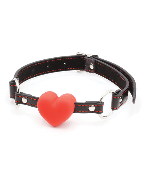 Plesur Plesur Heart Ball Gag w/Red Hearts - Black - Image 2