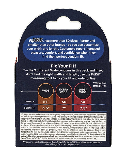 One My One Large Sampler Condoms - Pack of 3 - Image 2