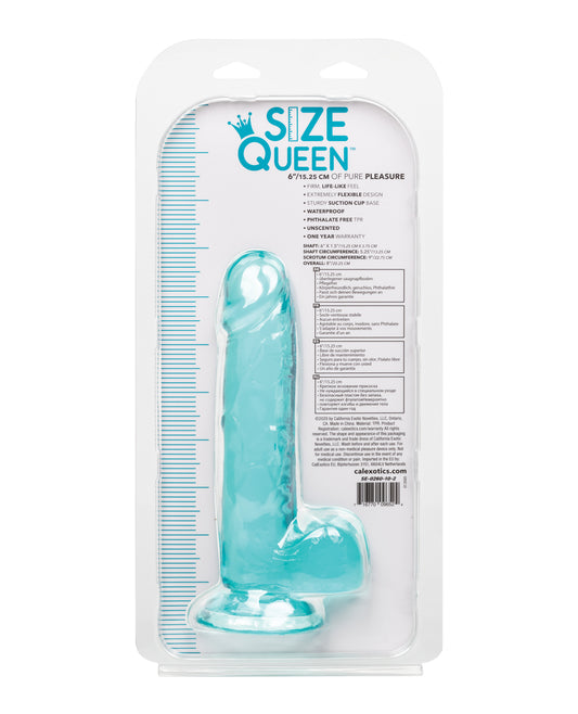 Size Queen Size Queen 6" Dildo - Blue - Image 2