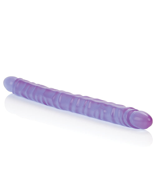 Playful Dongs 17" Slim Jim Duo Veined Super Slim Dong - Reflective Gel Purple - Image 2