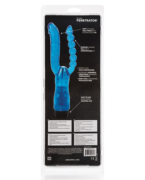 Pleasure Beads Crystalessence 5" Dual Penetrator - Blue - Image 2
