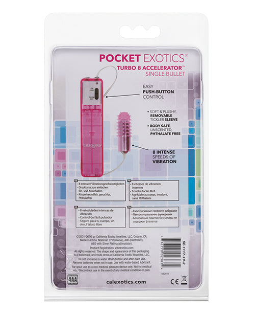 Pocket Exotics Pocket Exotics Turbo 8 Accelerator Single Bullet - Pink - Image 2