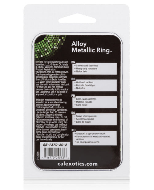 Rings! Alloy Metallic Ring - Large Silver - Image 2