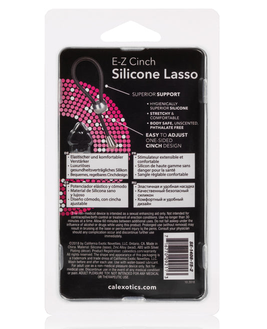 Rings! E-Z Cinch Silicone Lasso - Black - Image 2
