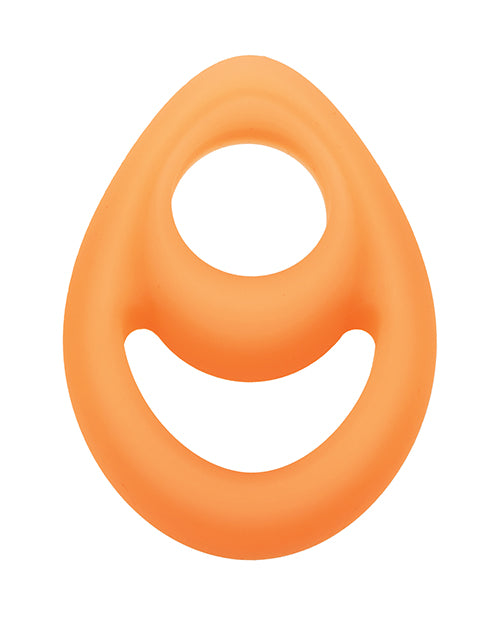 Alpha Liquid Silicone Alpha Liquid Silicone Glow in the Dark Teardrop Cock Ring - Image 2