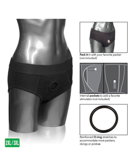 Packer Gear Packer Gear Brief Harness 2XL/3XL - Black - Image 2