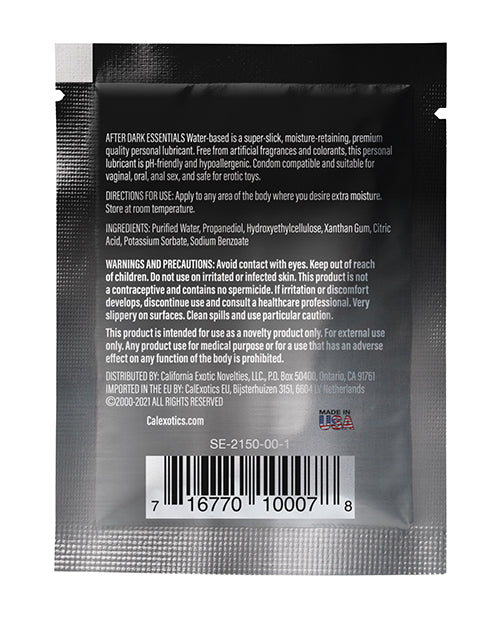 After Dark Essentials After Dark Essentials Water Based Personal Lubricant Sachet - .08 oz - Image 2